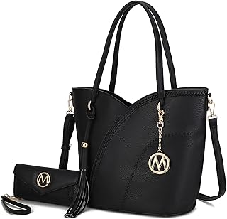 MKF Collection Tote Bag for Women,Vegan Leather Set Handbag Wallet Purse, Top-Handle Tote