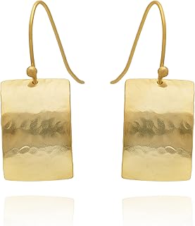 Veracity Jewelry 18K Matte Gold Plated Dangle Earrings for Women - Fashion Jewelry For Women Girls Kids Gift Earrings - Delicate 18K Gold Filled Designer Handmade Earrings for Mother's Gift - VE-523