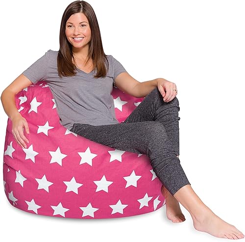 Miniatura 52 de Posh Creations - Sillón puff para niños, adolescentes y adultos, incluye funda extraíble y lavable a máquina, grande de 38 pulgadas, piel de conejo