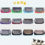 Dog Beds for Small Medium Large Dogs Rectangle Sleeping Pet Bed Washable Dog Bed Blue Sky Size S