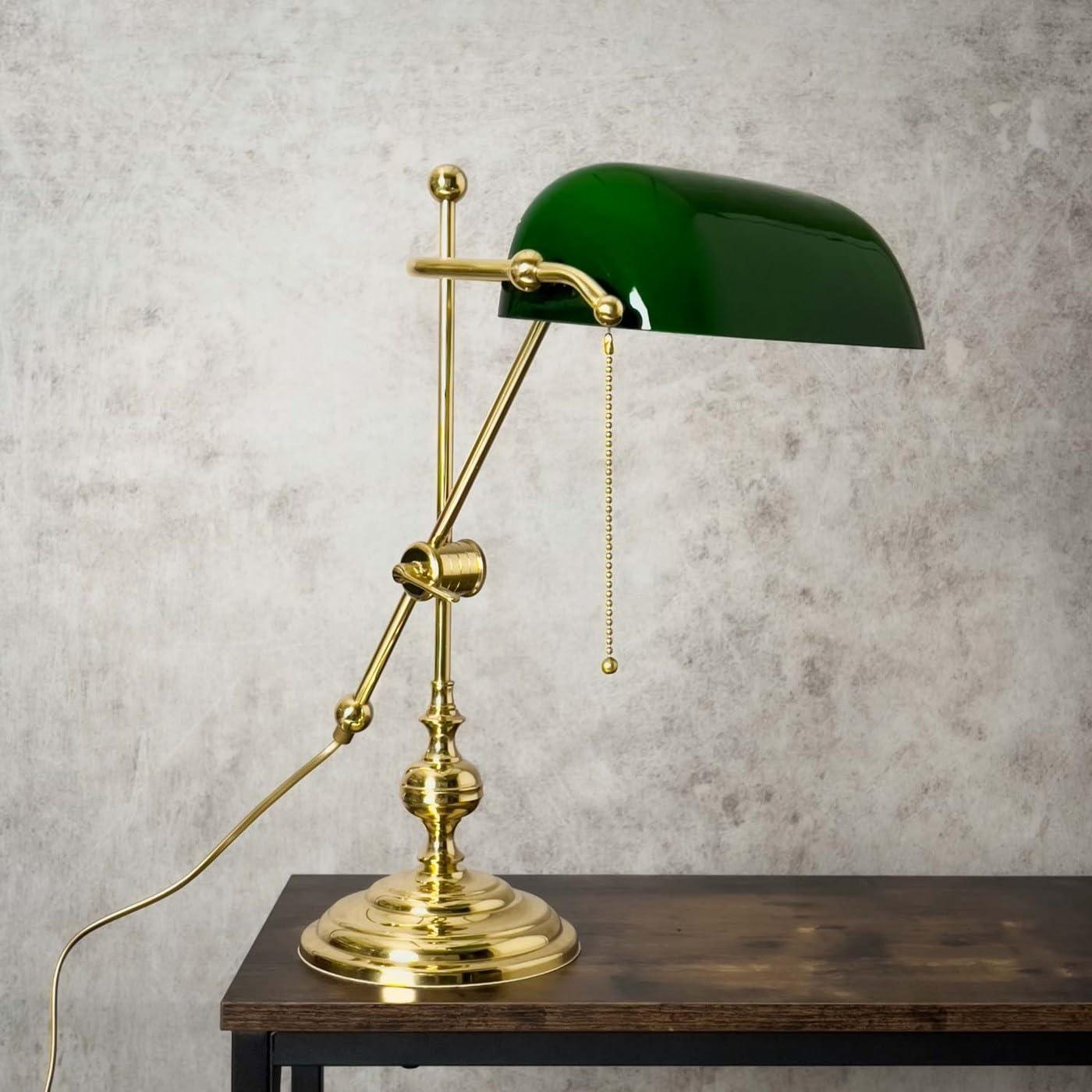 Fabris Uber Lampada Extra Lusso Modello Old England Regolabile Ministeriale Churchill Ottone Lucido