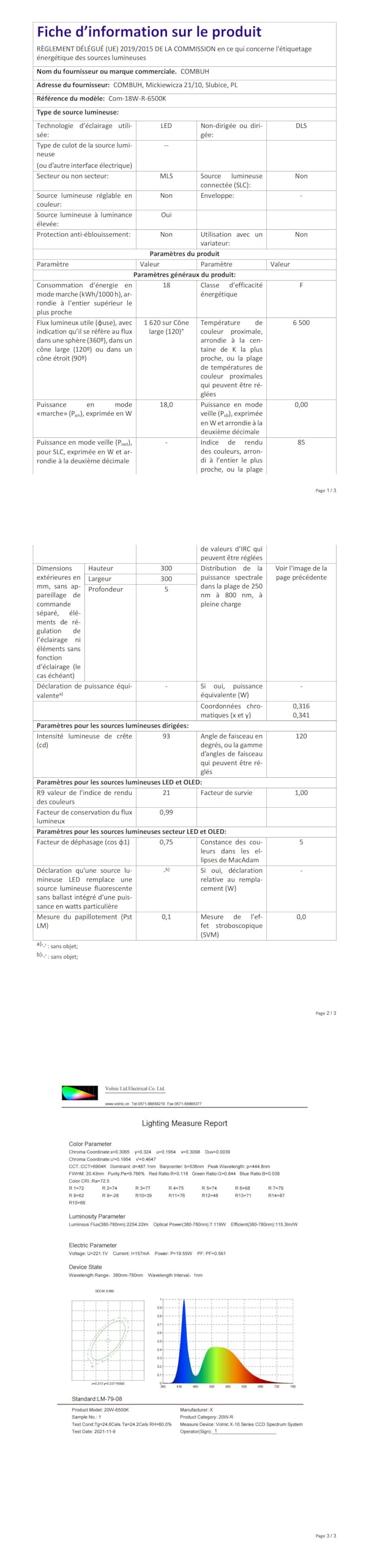 Plafonnier LED Avec Détecteur De Mouvement Radar 24W - 5000K Blanc Froid - Ultra Mince 29x2.5 Cm - Pour Couloir, Garage, Escalier