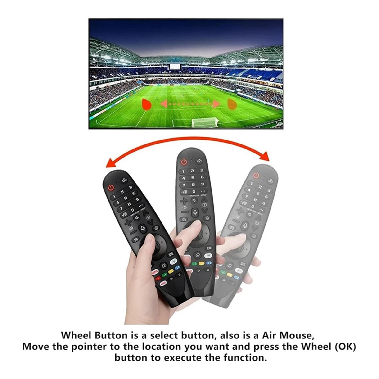 1 telecomando universale ad attivazione vocale con puntatore | Compatibile con i modelli Magic Smart TV AN-MR20GA MR19BA MR18BA MR650A(With Pointer Voice)