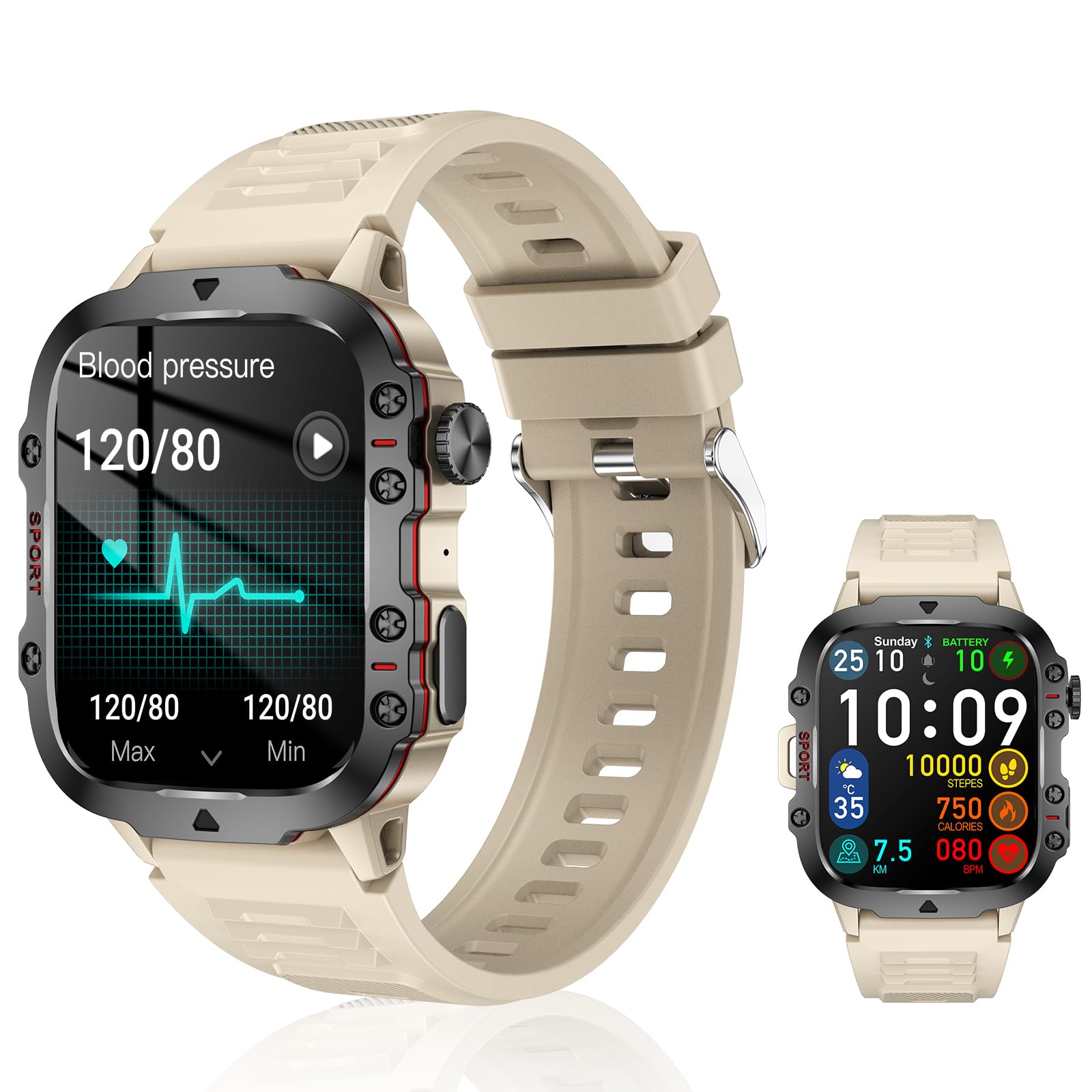 Amazon.com: mkzea Blood Pressure Watch for Men, Smart Watch, 1.96