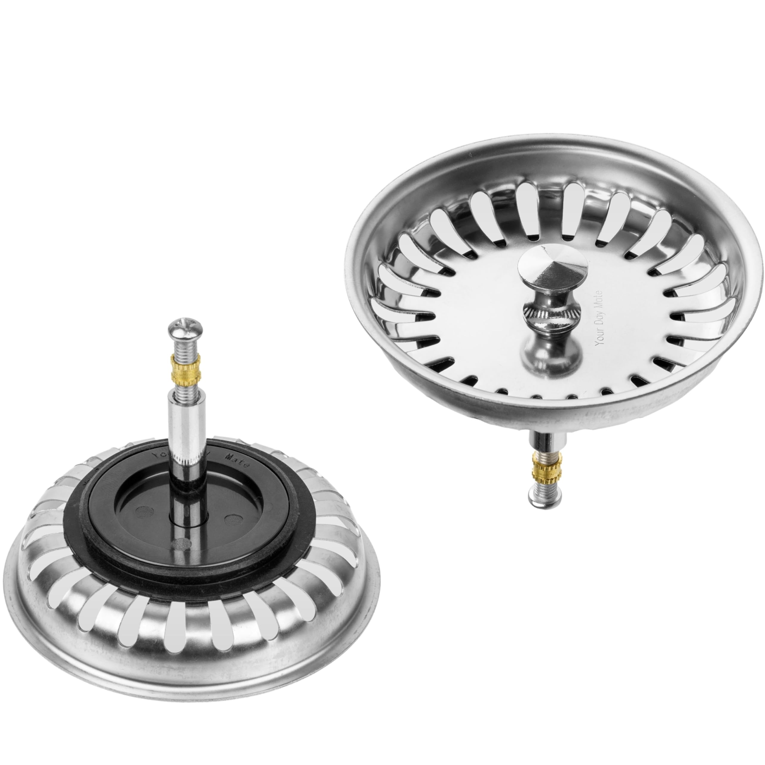 Cesto Colador para Fregadero de Cocina Ø 82 mm Recambio 125555 Compatible 3,5" Blanco 24 Ranuras