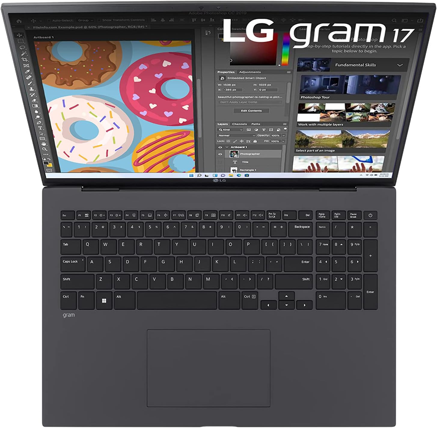 LG Gram 17Z90R, Display Anti-Glare IPS 17 QHD 16:10, 2560x1600, Intel EVO i7-1360P, RAM 16GB DDR5, SSD 1TB, Intel Iris Xe, Batteria 80Wh, Thunderbolt4, Win11 Home, Tastiera Italiana, 1350g, Grigio