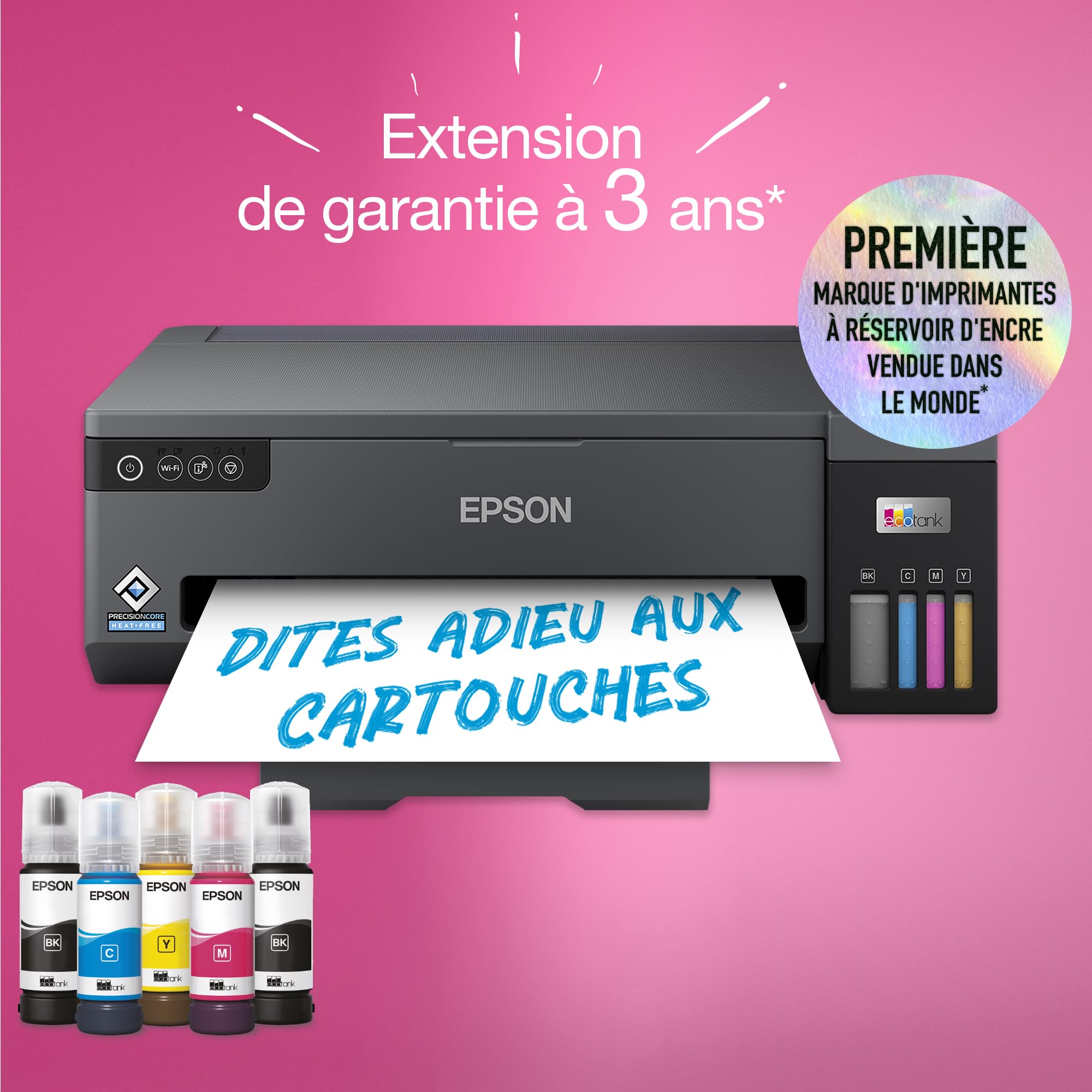 Epson Ecotank ET-14100 - Drucker - Farbe - Tintenstrahl - Its - A3 - 4800 X 1200 Dpi - Kapazit?t: 100 Bl?tter - Usb, WI-Fi - Schwarz (c11ck39401)