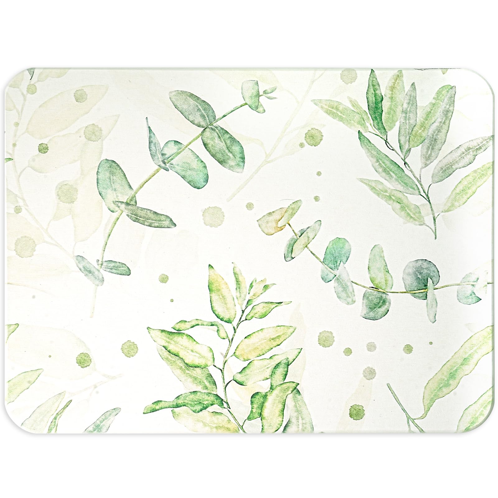 Sage Green Stone Drying Mat for Kitchen Counter - Extra Absorbent 16x12inch Dish Quick Dry Mat with Non-slip Diatomaceous Earth Surface