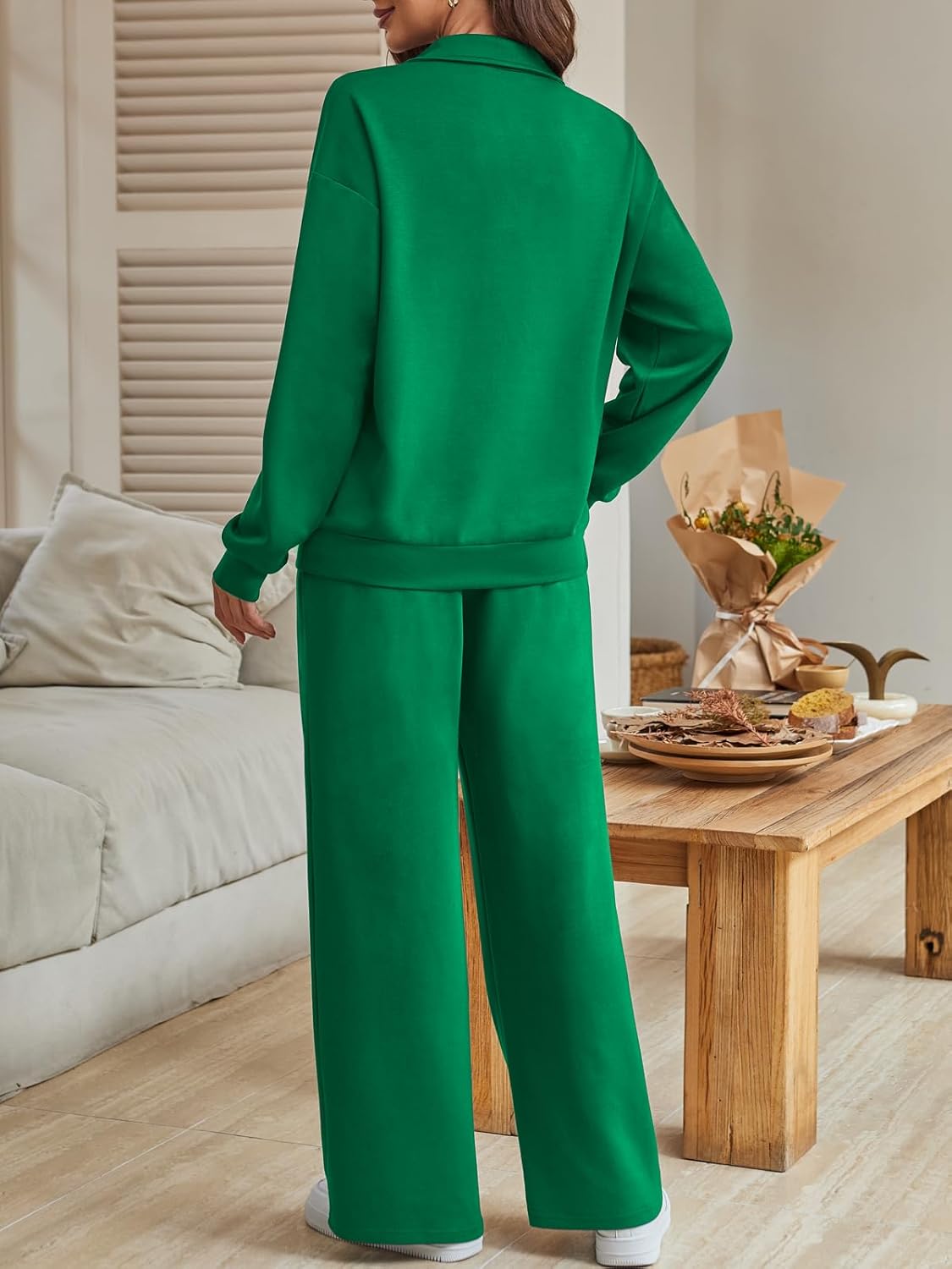 Womens Trendy 2 Piece Outfits Lounge Sets Matching Airport Travel Vacation Sweatshirt Sweatsuits - Image 4