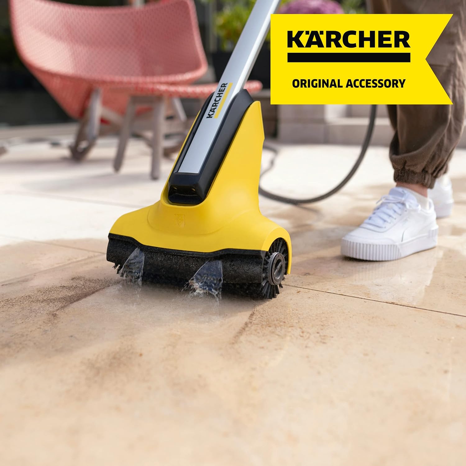 Kärcher Brush Roller Set Stone Surfaces for Patio Cleaner PCL 3-18, Suitable for Smooth Stone Tiles Outdoor
