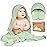 KeaBabies Hooded Baby Towel for Newborn - Viscose Derived from Bamboo Large Baby Bath Towels with Hood for Boys, Girls, Toddler, Extra Absorbent & Soft Newborn Bath Essentials (Dinos, Regular)