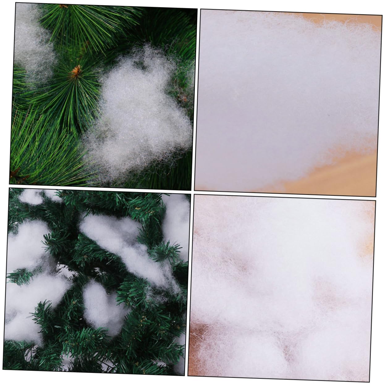 GOOHOCHY Artificial Cotton Snowflakes Christmas Decor Fake Decorative Snow Festive Props for Home Decor
