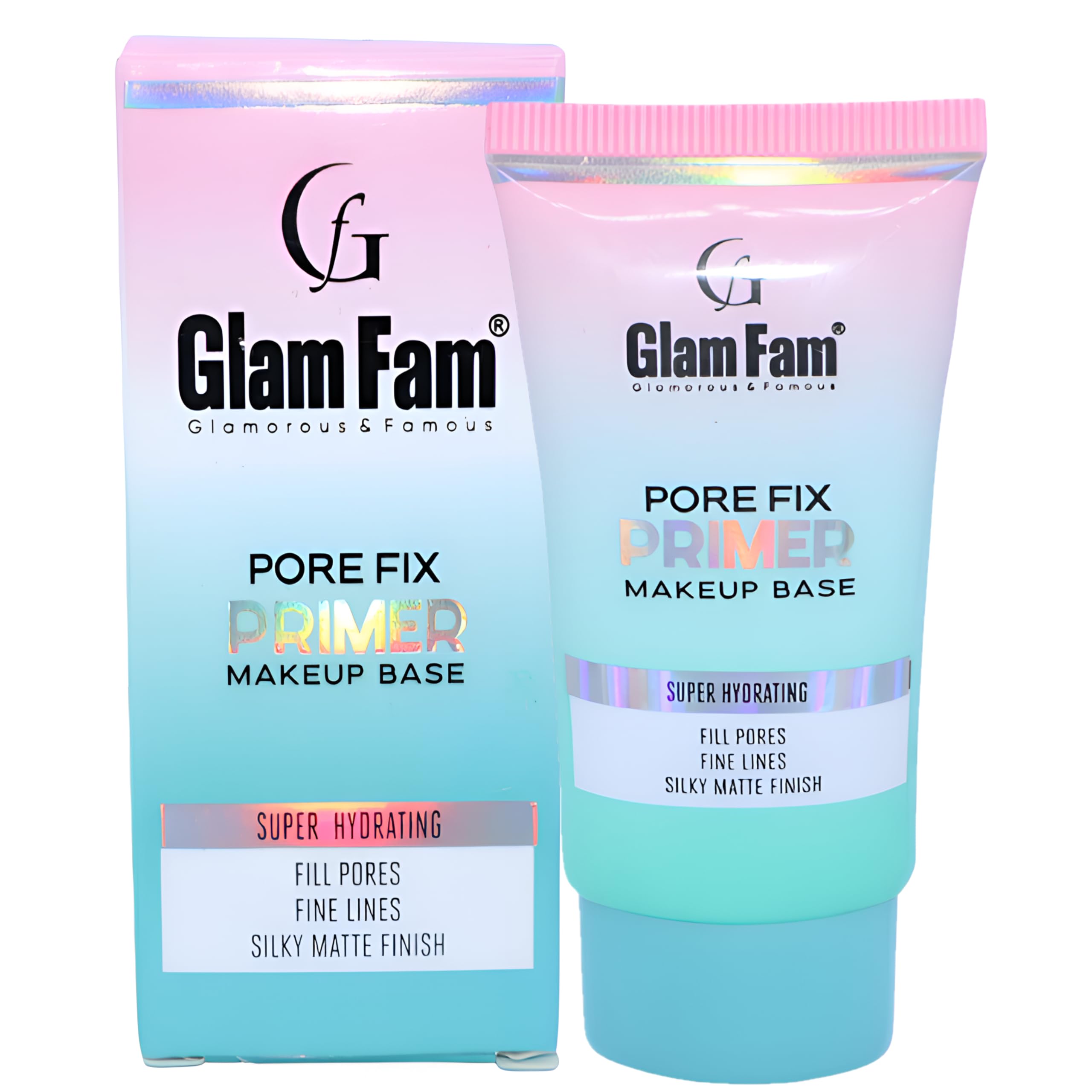 Glam Fam Pore Fix Perfect Matte Face Primer, Makeup Primer for Smooth & Long Lasting Makeup - Waterproof Brightening Makeup Base,