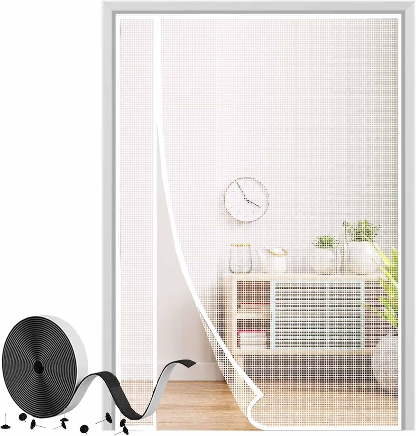 Moustiquaire magnétique de porte pour aérer votre balcon en été