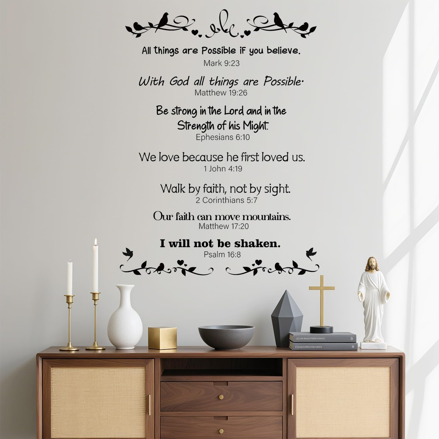 HPNIUB Inspirational Wall Stickers All Things are Possible Quote Decor โ image 1