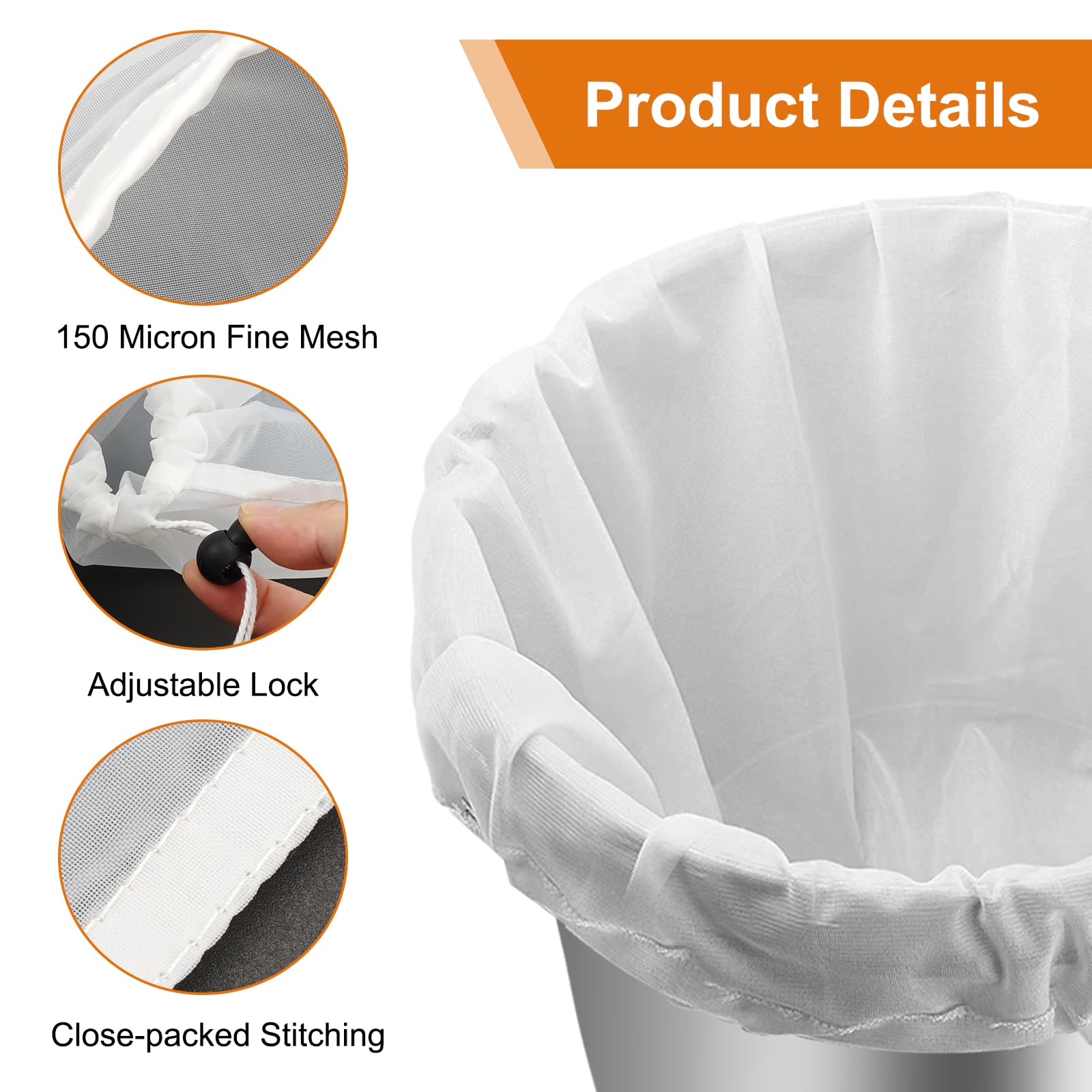 10 Sacchetti Filtro Per Latte Vegetale: Riutilizzabili, Lavabili E Perfetti Per Noci, Caffè E Succhi - Foto 2