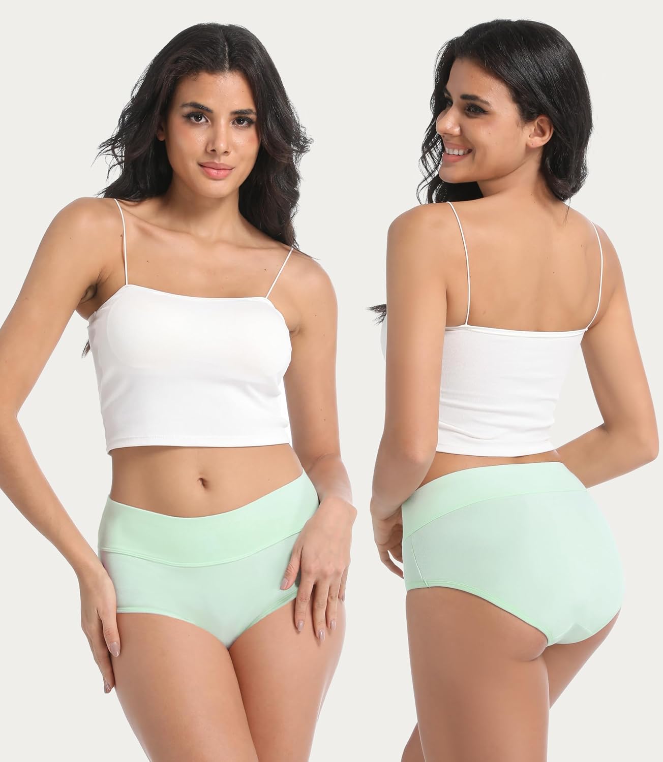 Women's Incontinence Underwear, 100ml Leak-Proof Period High Waisted Brief Heavy Flow Bladder Leak Washable Cotton 5 Pack (Multicolor02, Medium) - Image 5