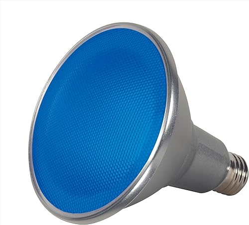 Satco S9482 Par38 LED azul 40' Beam Spread Bombilla de base media, 15 W