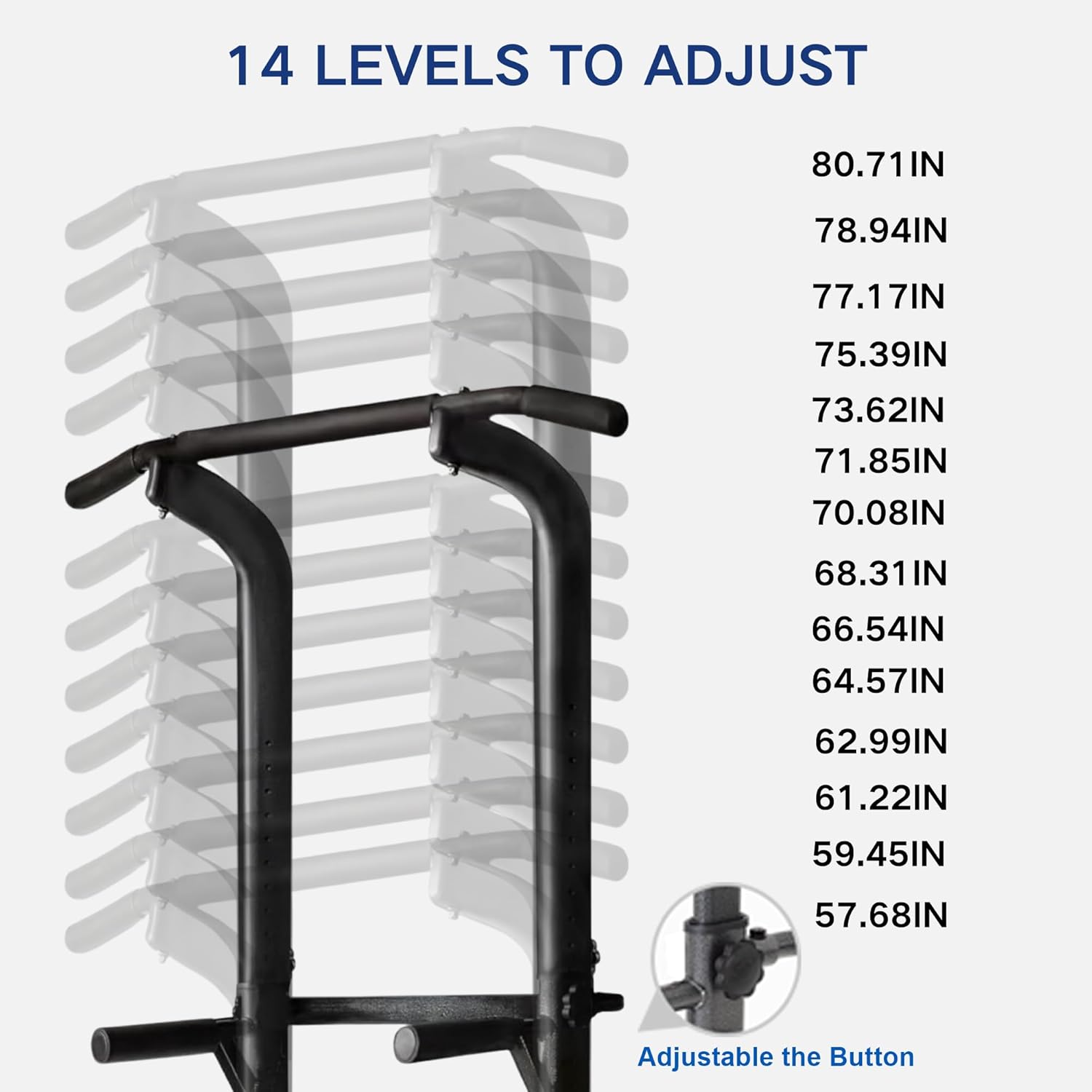 BARWING Pull Up Bar Station, Power Tower, Dip Station with 3D Backrest, Multi-Function Strength Training Stand Rack, Adjustable Height Dip Bar for Home Gym Workout Stand Fitness Exercise Equipment