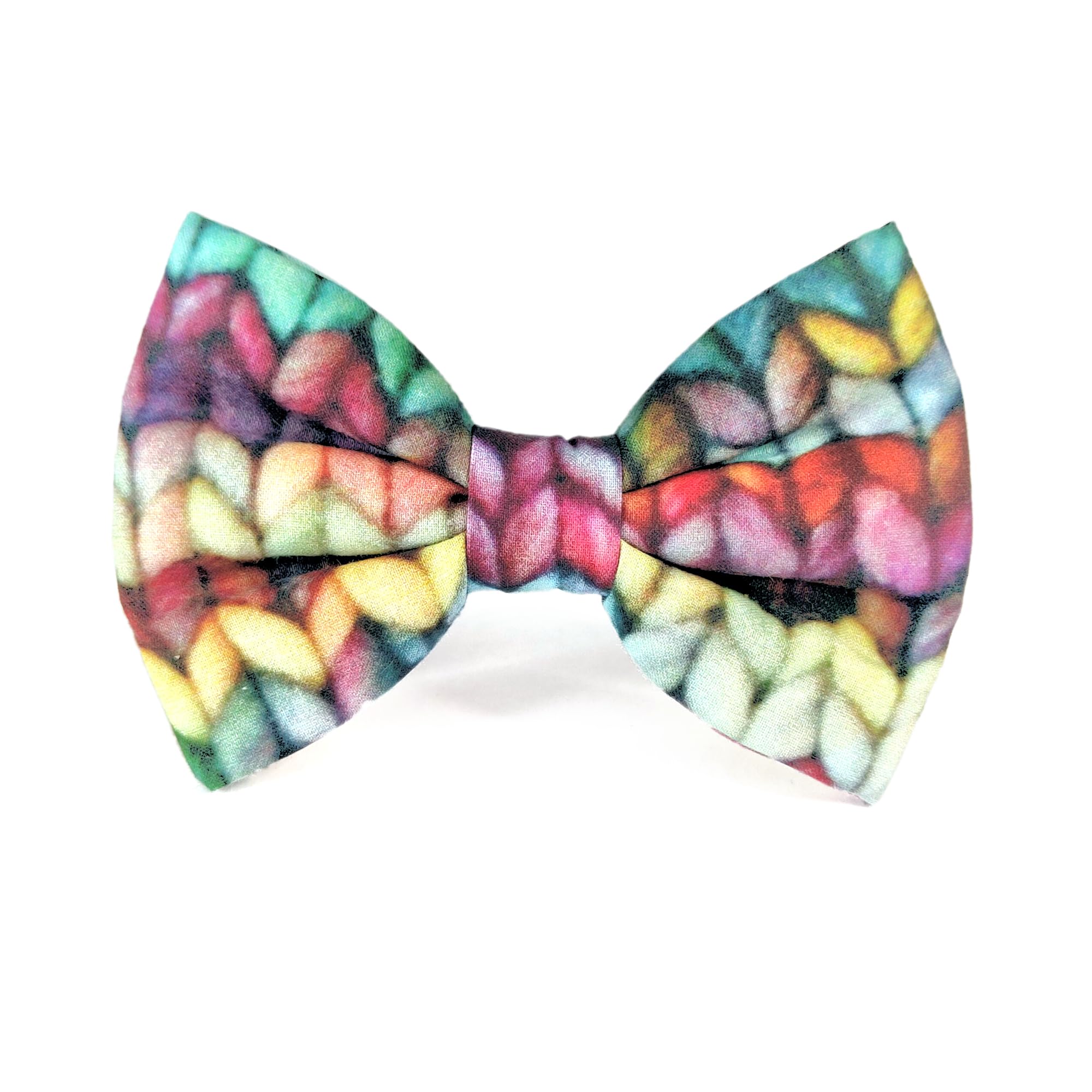 Knit-effect doggy bow tie - Loop-da-Loop Handmade