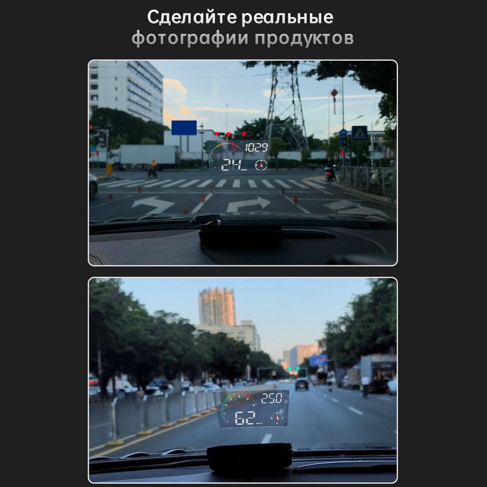Uniwersalny samochodowy wyświetlacz HUD On-BD GPS Head Up z prędkością RMP alarm przekroczenia prędkości wody cyfrowy prędkościomierz działa dla większości samochodów