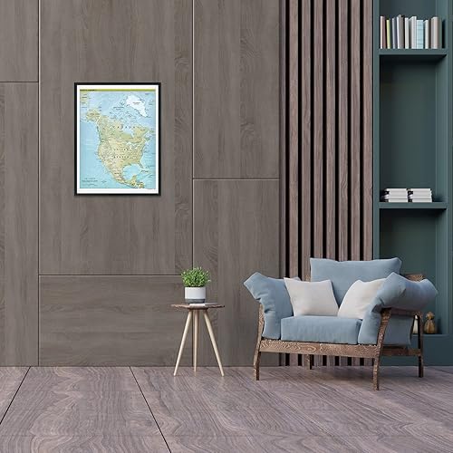 Miniatura 4 de HISTORIX Mapa de América del Norte 2021, mapa de arte de pared de América del Norte de 18 x 24 pulgadas, mapa de América del Norte, póster de mapa