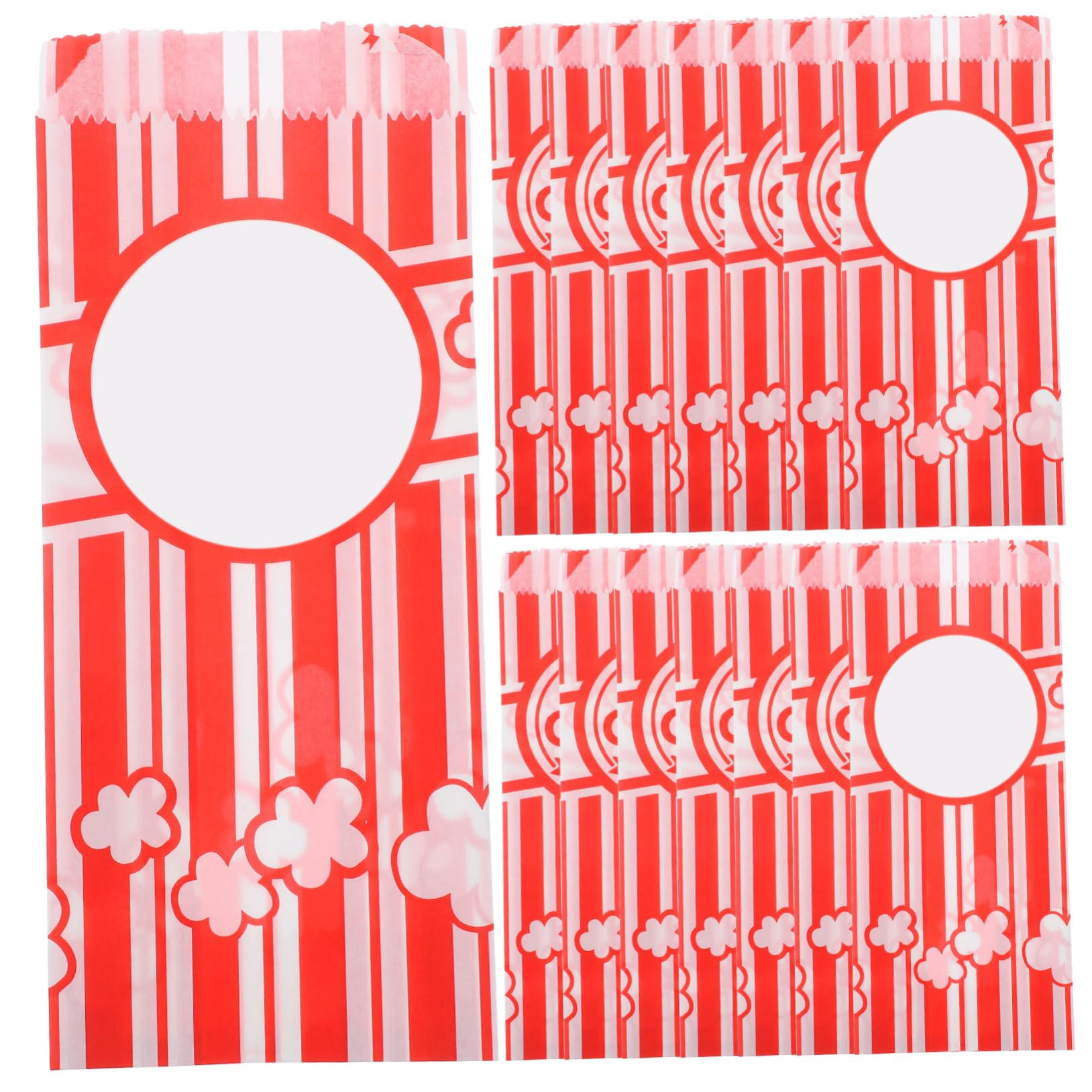 Gatuida 30Pcs Popcorn Bags for Individual Servings Stylish Popcorn Snack Packaging for Home Theaters Parties and Cinemas Oil Resistant Holders