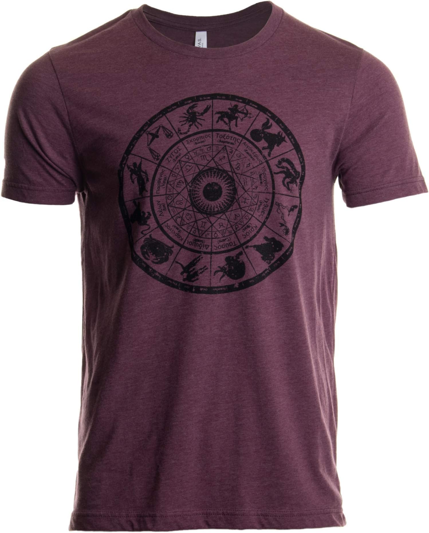 Ann Arbor T-shirt Co.Zodiac Wheel | Stylish Horoscope Art Astrology Spiritual Unisex Triblend T-Shirt