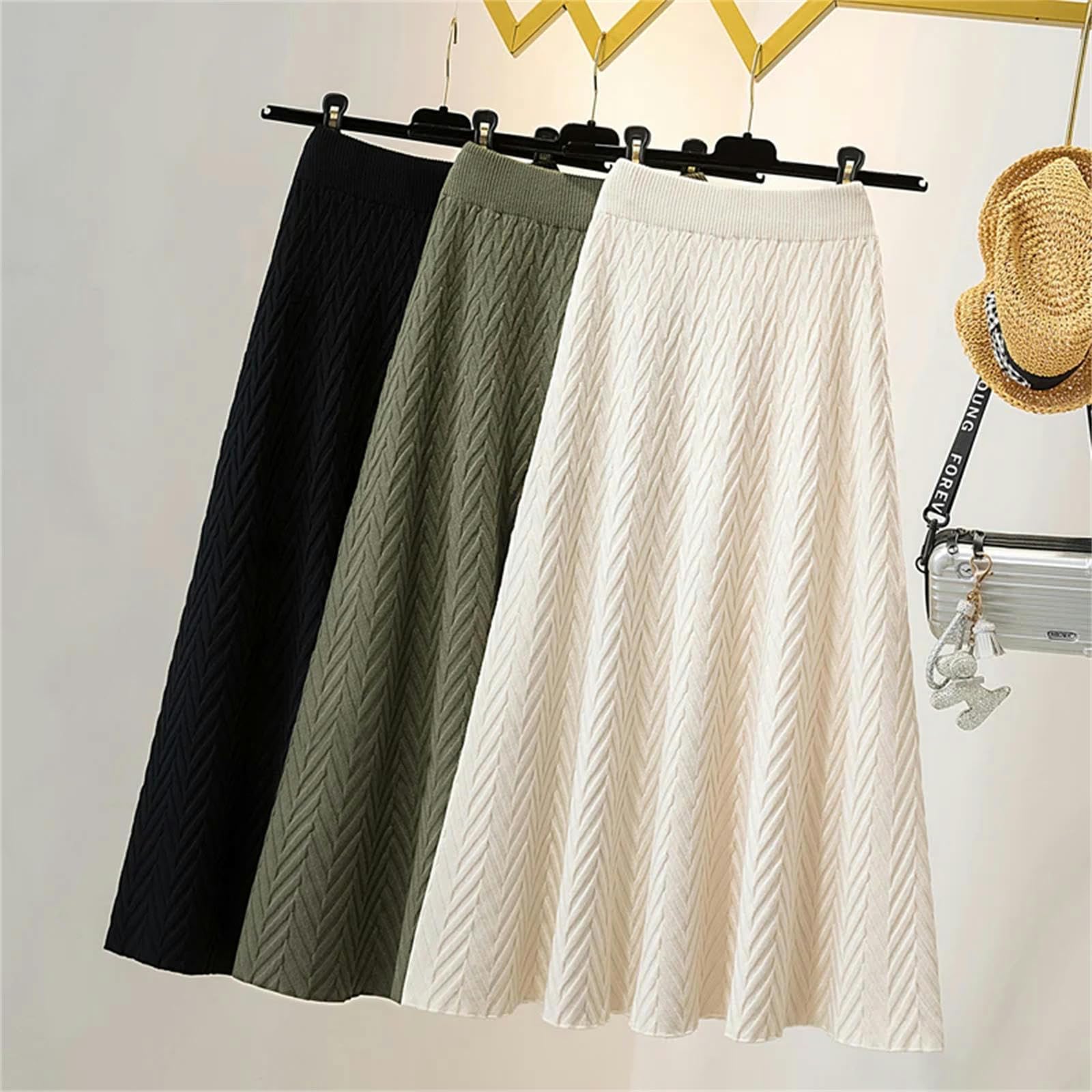 MdybF Faldas Mujer Verano Ropa De Otoño De Punto De Punto