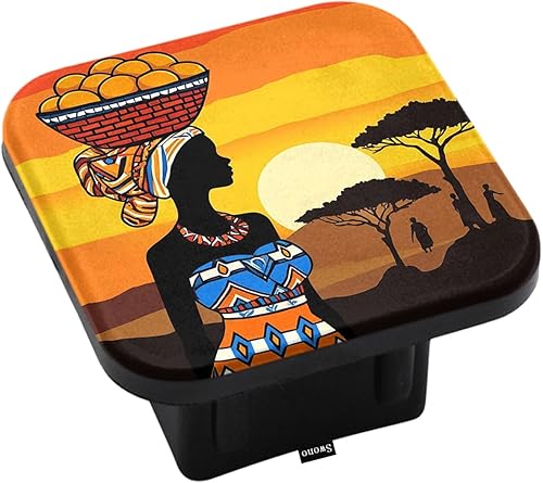 Vista 103 de Swono Cubierta de enganche de remolque de colibrí para receptores de 2 pulgadas, hermosas flores rosadas de jardín colibrí pájaro de goma receptor