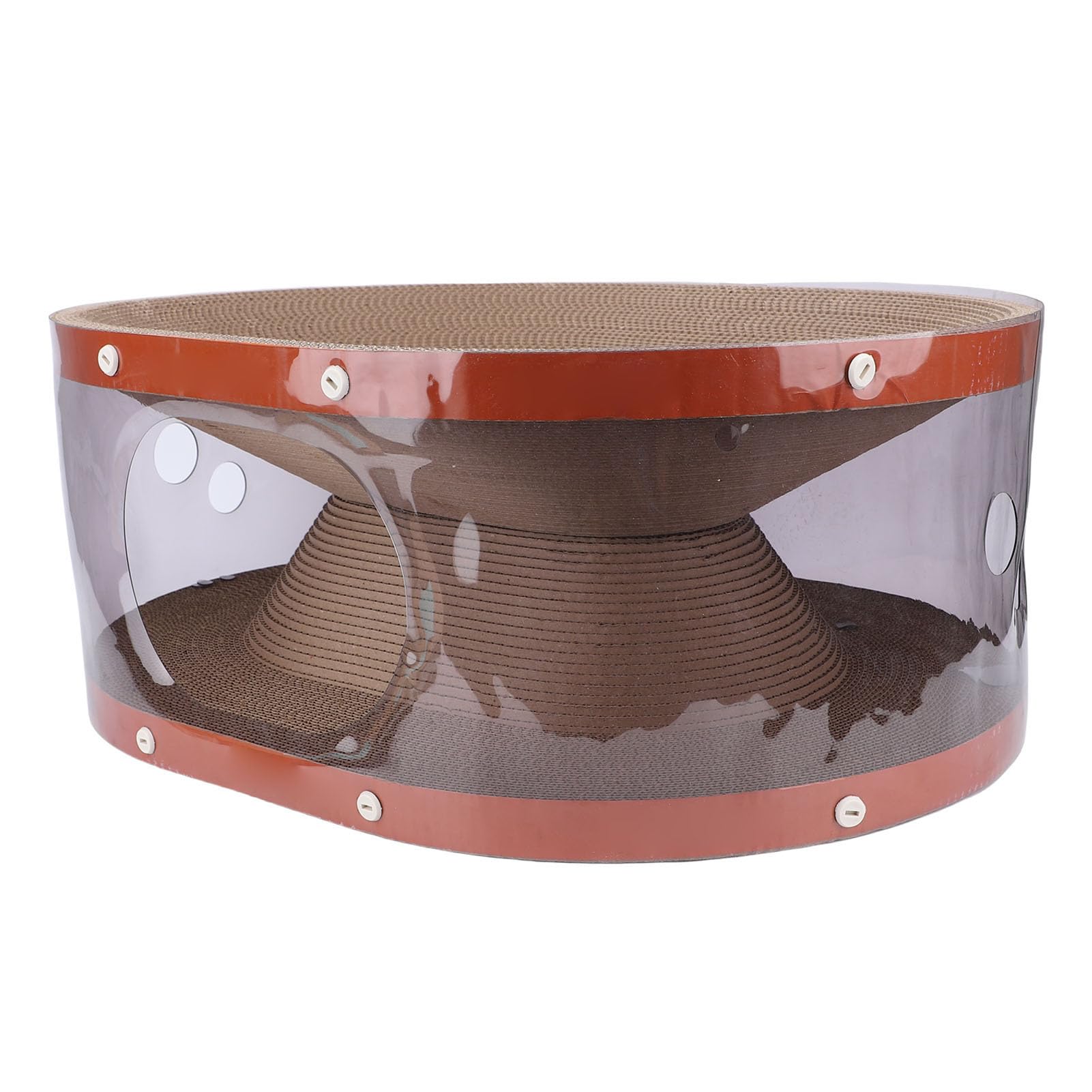 Juguete Rascador Curvo para Gatos con Túnel de Juego y Cama Corrugada para Escalar, Rascar y Jugar, Seguro para Uso Doméstico