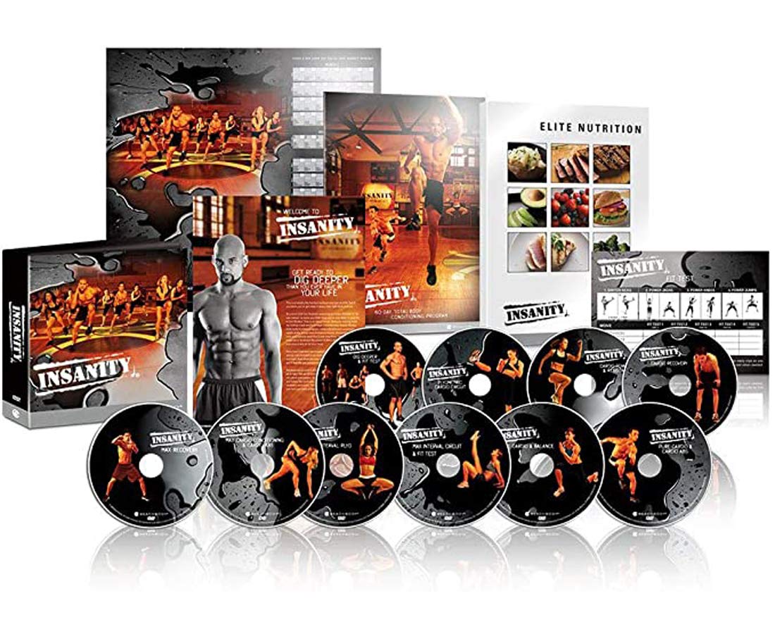 ZONEV Shaun T Insanity 60 Days 30 Minutes 10 DVD Workout Exercise Videos Base Kit