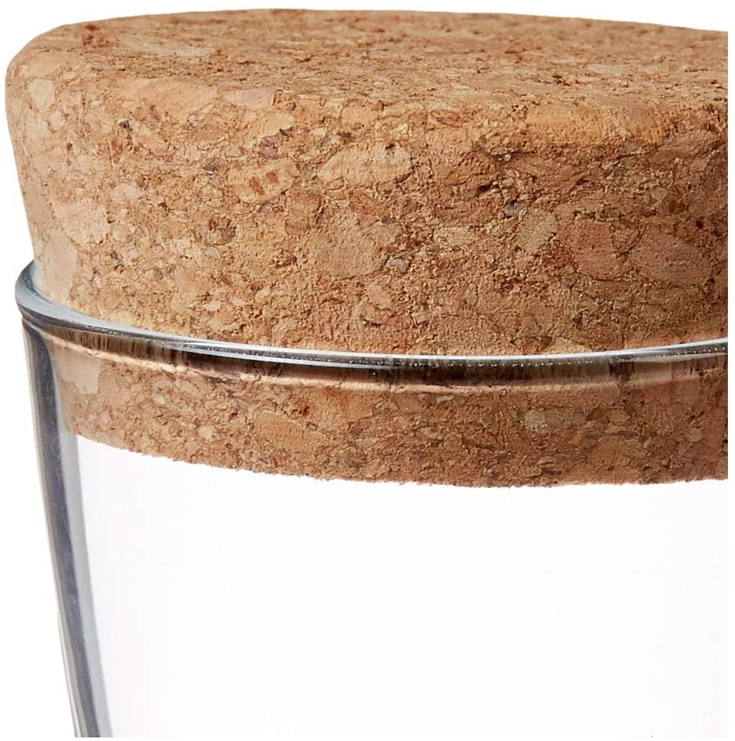 Bormioli Rocco Ypsilon Karaffe mit Korkdeckel - 524.5 g Star Glas Wasserkrug & Saftkaraffe mit modernem Design breite Öffnung für Eis - Stilvolles Trinkgeschirr für Küche oder Unterhaltung