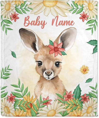 Vista 137 de Hyturtle Mantas de bebé personalizadas con nombre, mantas personalizadas para bebé niña, mantas personalizadas con temática de jirafa, manta de cama