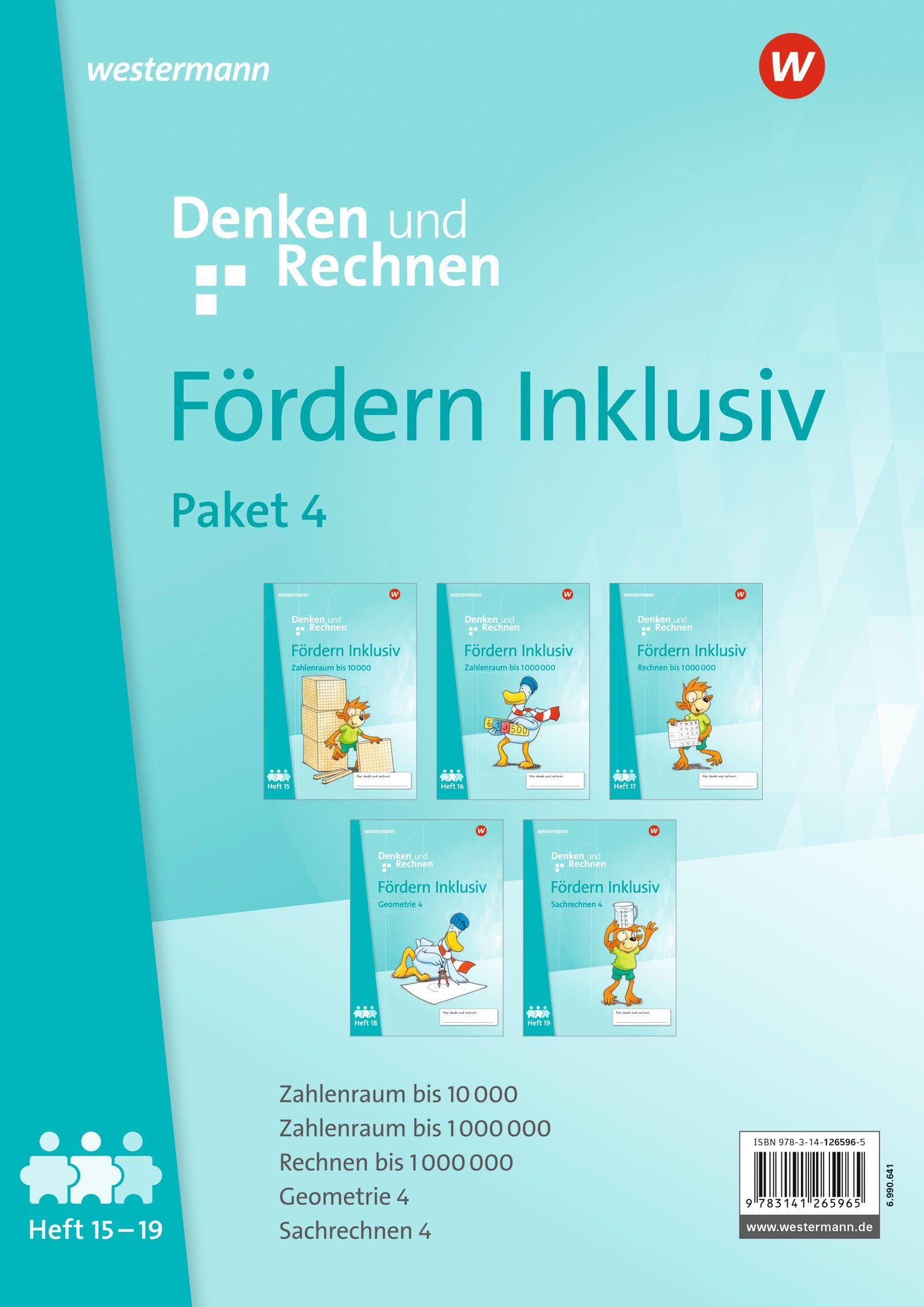 Fördern Inklusiv. Hefte 15-19 im Paket Denken und Rechnen: Ausgabe 2024