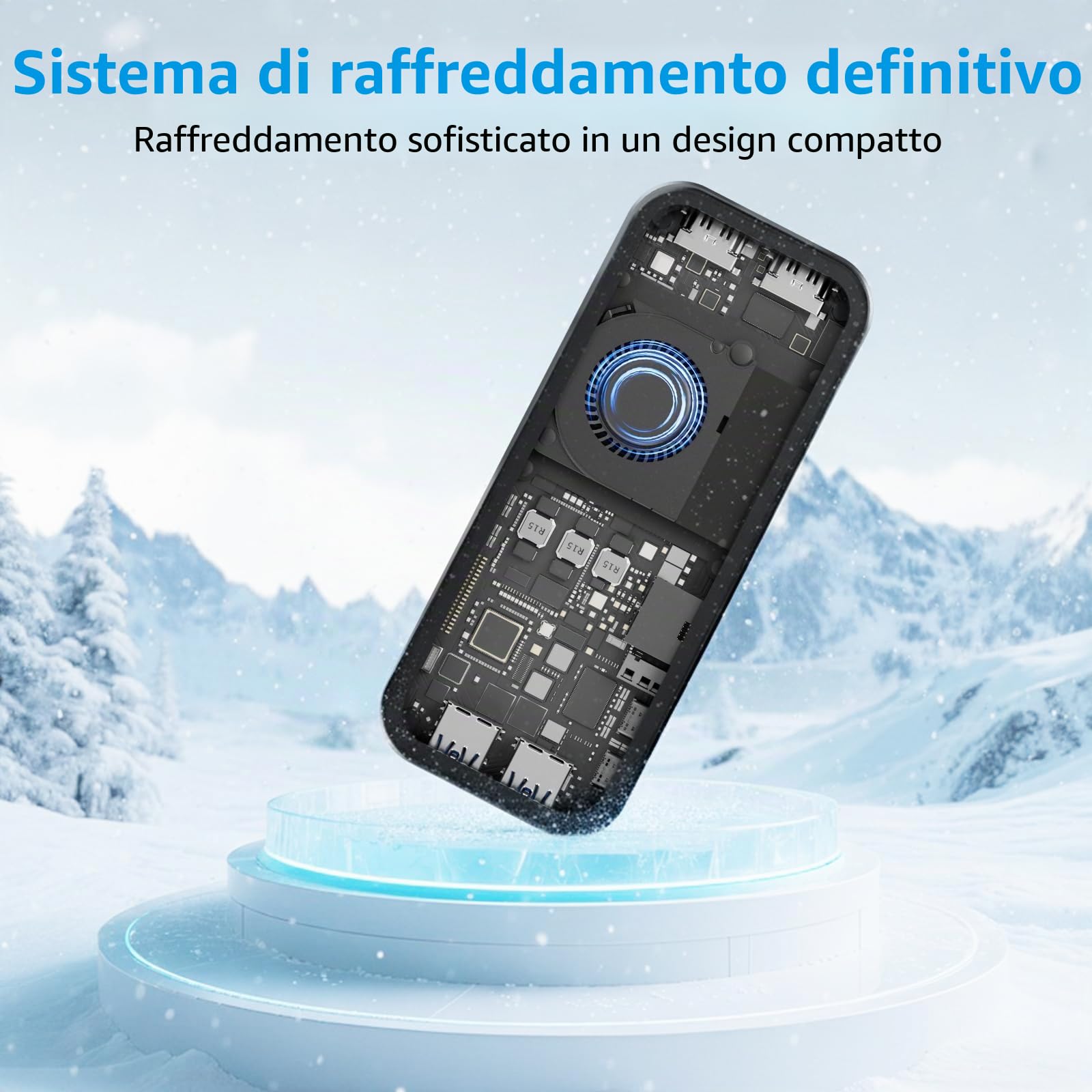 DreamQuest Mini PC Stick 12 GB DDR5 1TB M.2 SSD Intel N95 (fino a 3,4 GHz) Mini computer con Linux preinstallato, 2 HDMI, 2 X USB-C, WiFi 6, BT 5.3, per uso domestico/ufficio/commerciale
