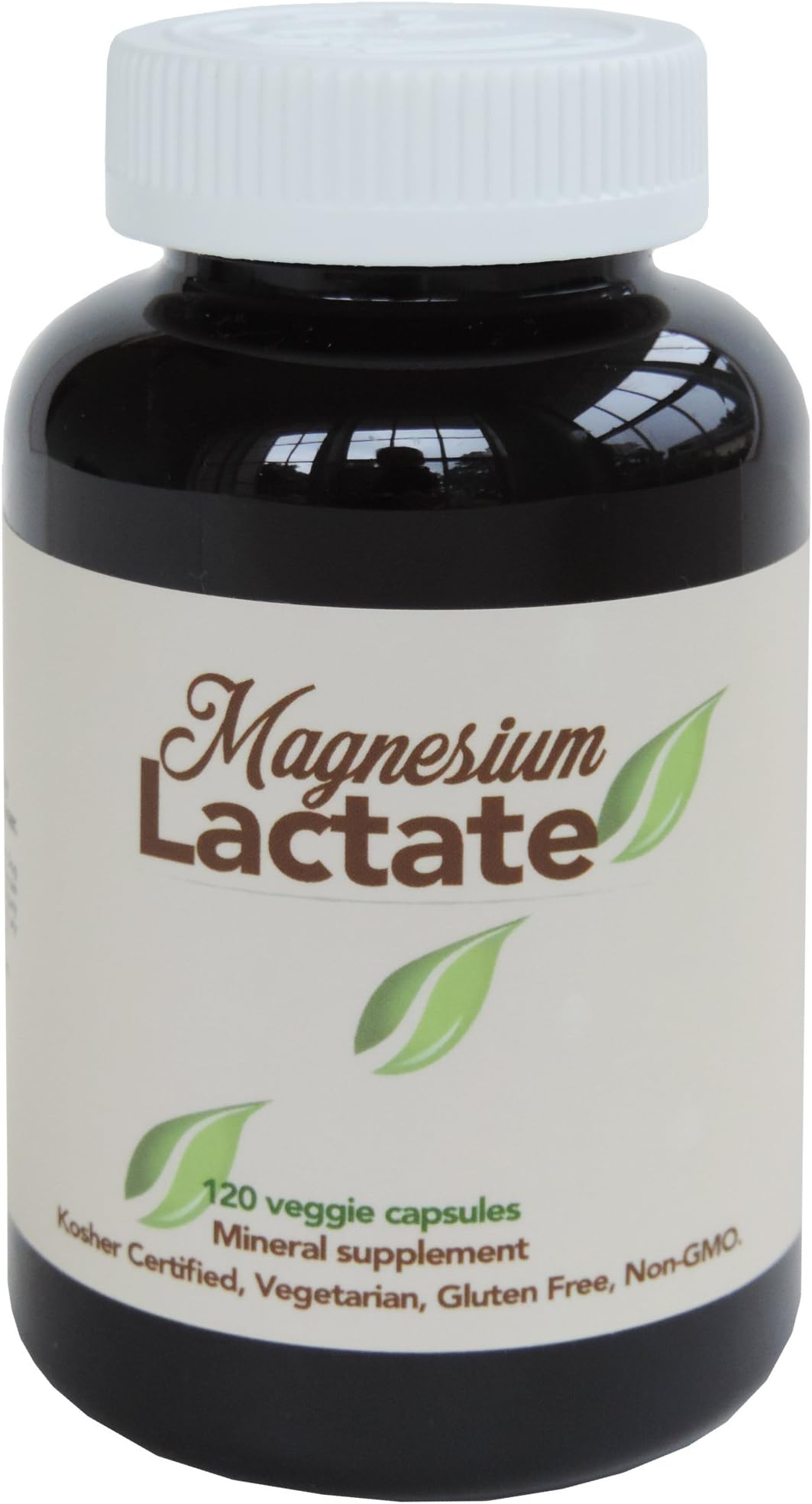 Magnesium Lactate 500 mg per Serving, 120 Easy to Swallow Small Vegetarian Capsules. Gluten Free. Doctor formulated. Highly bioavailable Formulation. High Absorption. Made in USA.
