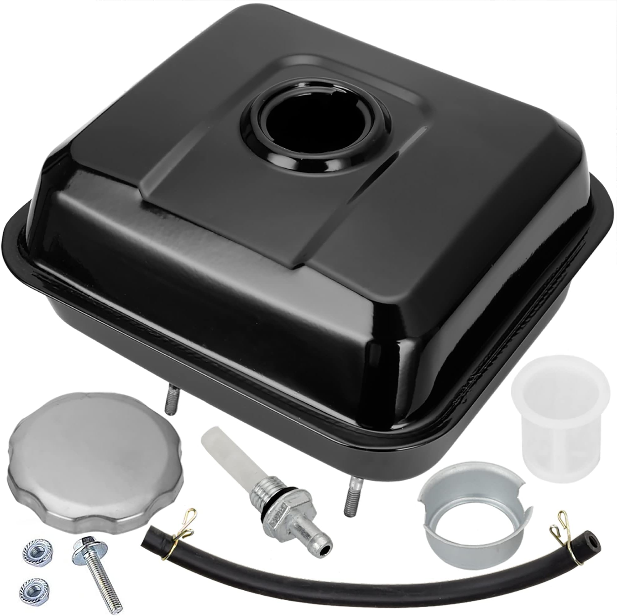 Gas Fuel Tank Kit Compatible with GX140 GX160 GX200 Hemi Predator 212cc 196cc 6.5HP Clone Engine Coleman CT200U BT200X KT196 Massimo Baja Warrior Heat MB200 Mini Bike Go Kart Replacement Parts