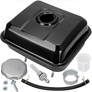 FVRITO Gas Fuel Tank with Stainsless Cap Compatible With Honda GX200 GX160 GX140 196cc Go-Kart Predator Engine Baja Warrior Heat 5.5HP 196CC 6.5HP MB165 MB200 Mini Bike Pit Bike
