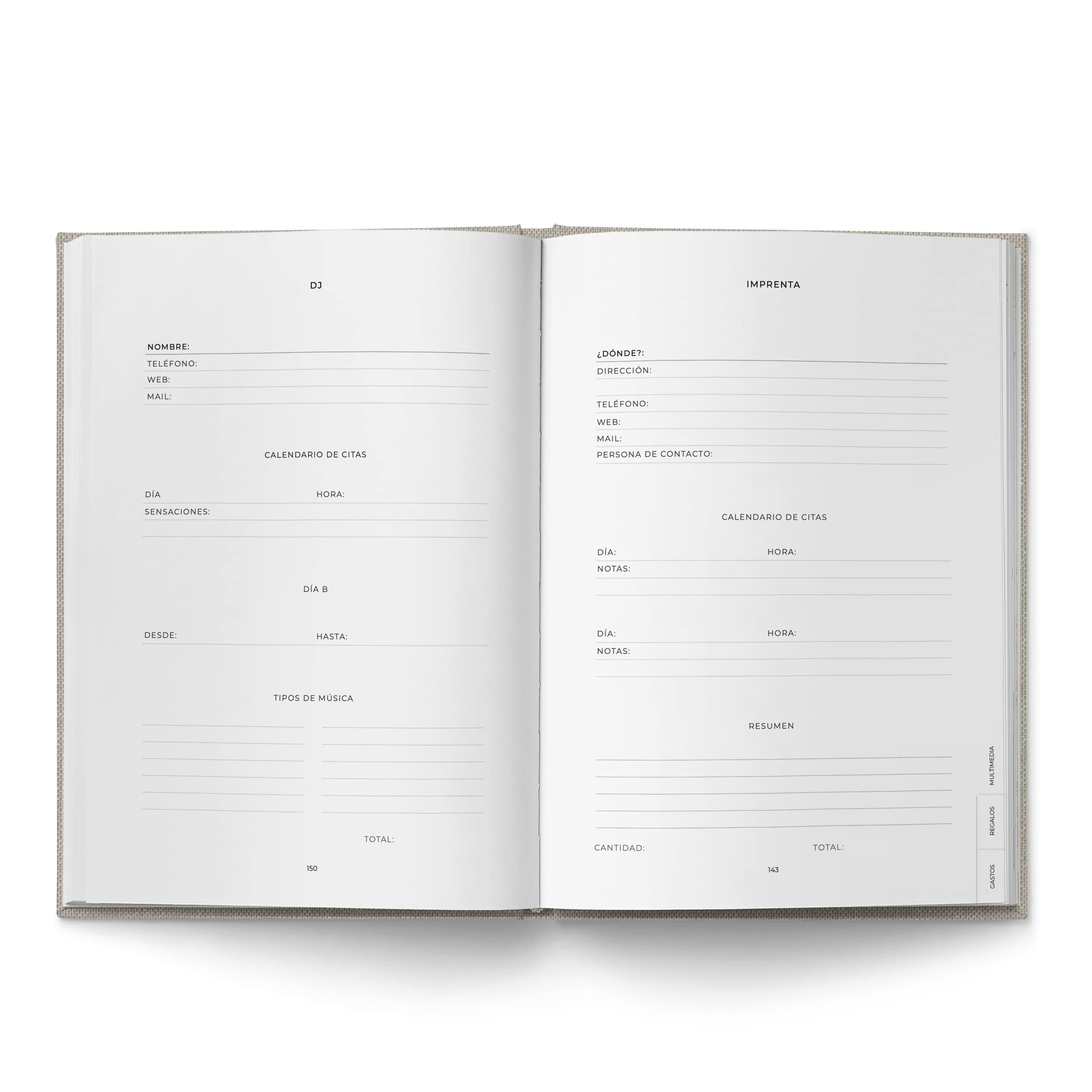 Agenda de Boda “Sí, Quiero” | Wedding Planner con 12 pestañas | Check-lists novia, novio, invitados, presupuesto y proveedores | Cronograma 12 meses | 184 pág. papel premium 120 g