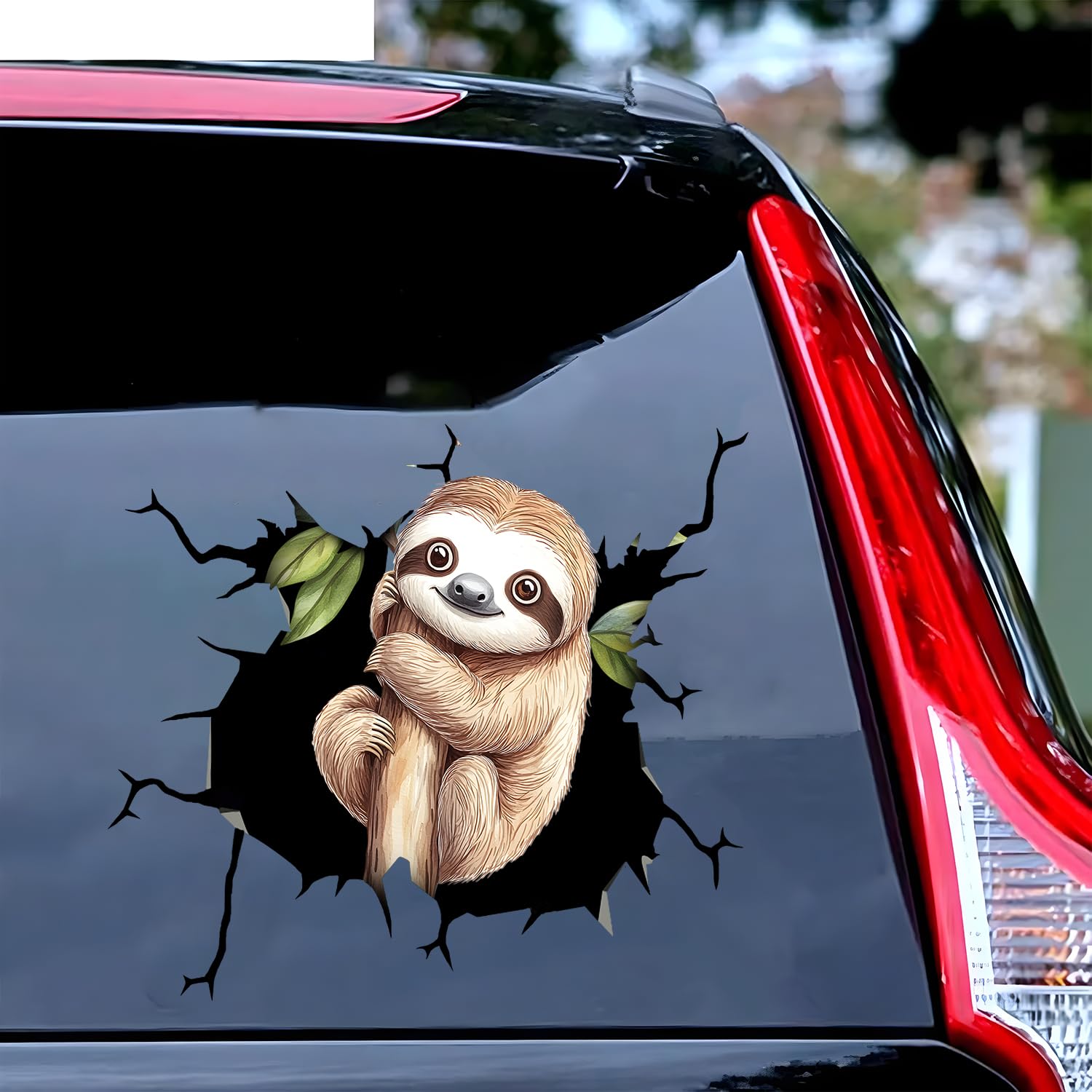 Sloth Stickers, Sloth Car Decals - 3D Realistic Sloth Sticker, Funny Sloth Stickers for Kids Adult, Animal Window Clings Vinyl Decals Cool Bumper