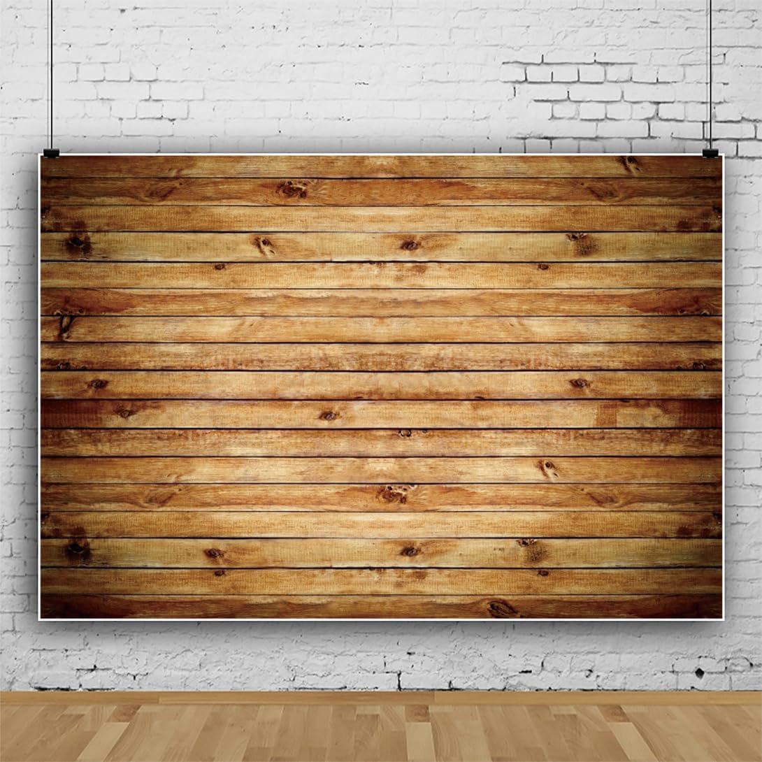 10x8ft Wood Backdrop Rustic Wooden Backdrop Wall Brown Vintage Photo Background Large Wedding Baby Shower Birthday Party Fall Thanksgiving Decorations Cake Table Banner Studio Props