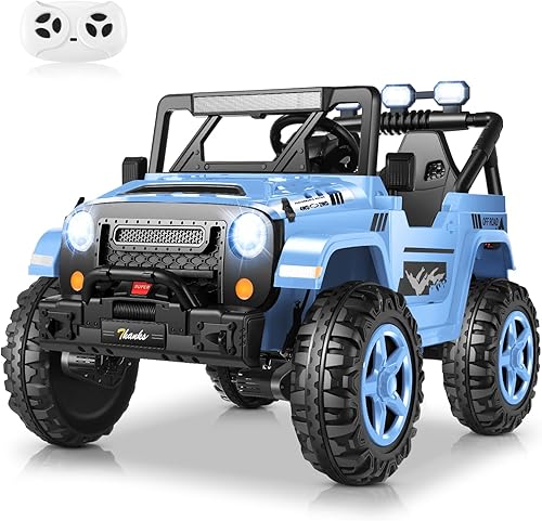 Miniatura 6 de Hikole Juguetes de Montar de 24 V 4 x 4 para Niños Grandes - Automóvil de Batería Conmutable 4WD/2WD de 2 Asientos con Control Remoto, Motores de 4