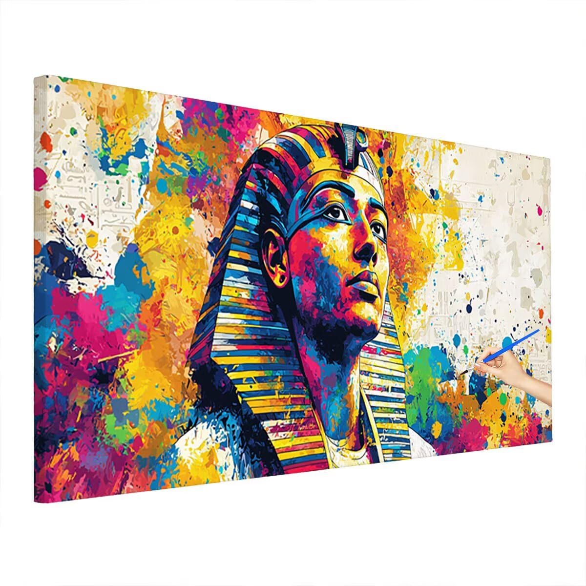 Paint by Numbers Astratto, Dipingere con i Numeri Adulti Colorato, Fai Da Te Quadri da Dipingere Numerati, Pittura Acrilica Kit per Principianti, Hobby Creativi Adulti, Decorazioni Casa 160x70cm E-23