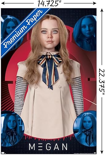 Miniatura 3 de Trends International M3gan - Póster de collage de pared, 14.72 x 22.37 pulgadas, versión premium sin marco