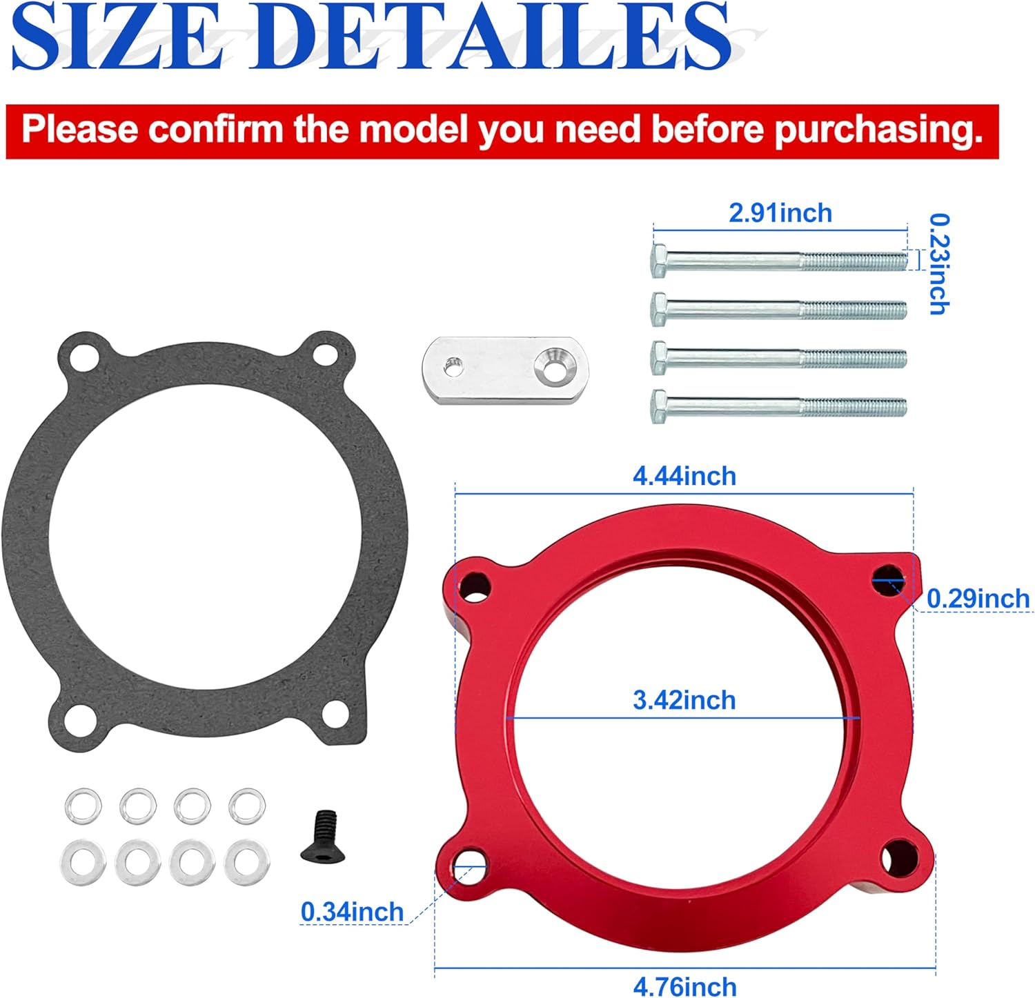 200-617 Throttle Body Spacer Replacement for Airaid 2007-2013 Chevrado Silverado1500 Tahoe/Avalanche 2007-2014 Chevrolet Suburban/Cadillac Escalade/ESV/EXT 2007-2013 GMC Sierra 1500/Yukon