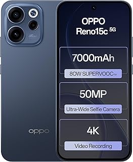 Oppo Reno15c 5G (Twilight Blue, 8GB RAM, 256GB Storage) with No Cost EMI/Additional Exchange Offers