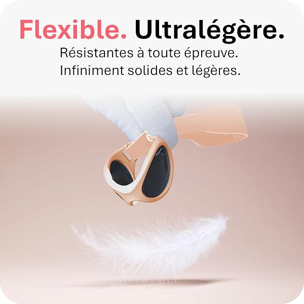 Mausito Lunettes de soleil bébé 0-18 mois bandeau ajustable et souple, monture flexible | Lunettes de soleil enfant avec protection 100% UV400 & sans BPA | Design européen moderne, maintien parfait - 5