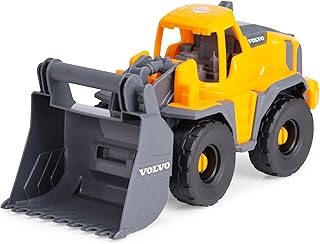 Dickie Toys - Volvo Tough Loader (26 cm) – koparka do zabawek dla dzieci od 3 lat z wolnym biegiem i ruchomą łopatą, nadaje się jako zabawka do piasku