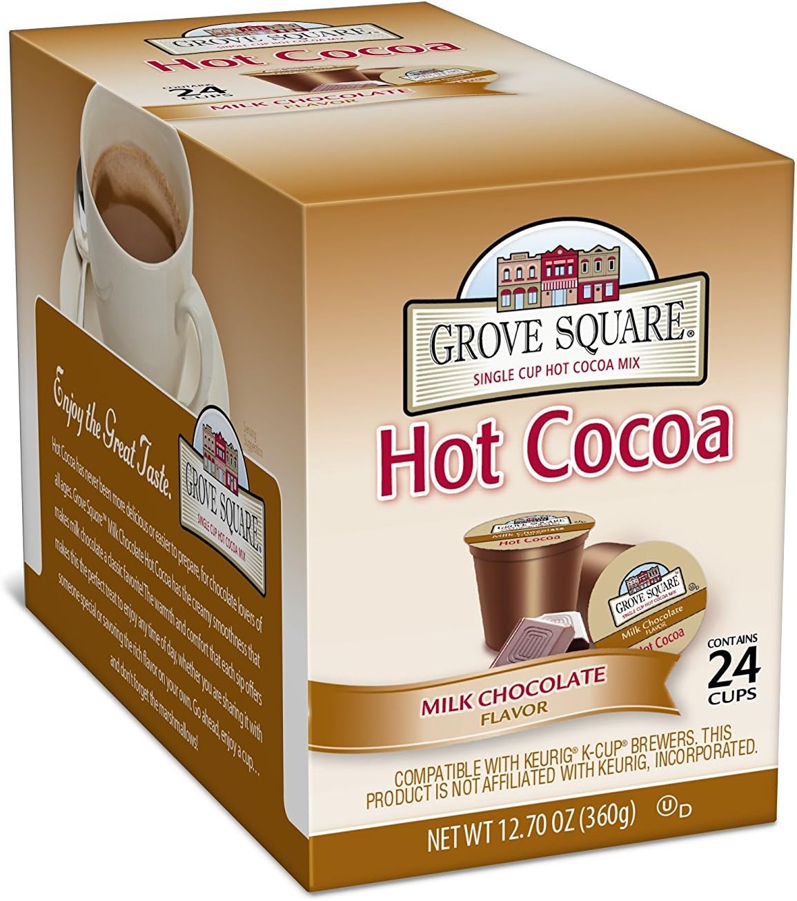 Hot Cocoa Pods, Milk Chocolate, Single Serve (Pack of 24) (Packaging May Vary)